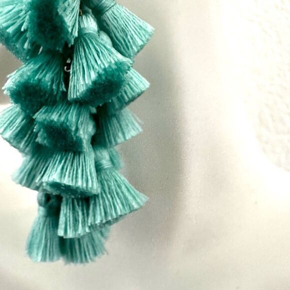 Baublebar blue green  tassel statement earrings - Picture 8 of 8